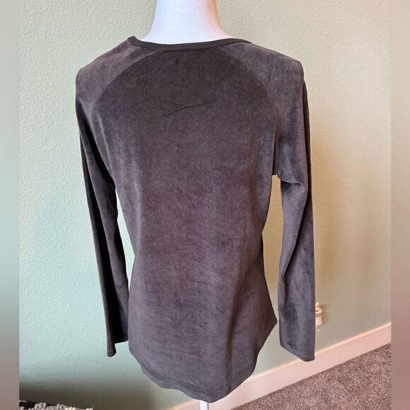 Indigenous Soft Fleece 100% Cotton Long Sleeve Warm Top Gray Size Small - Picture 3 of 8